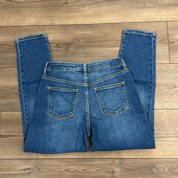 Girls High-Rise Tapered Cropped Jeans - Art Class Medium Wash Blue #K4 - Picture 4 of 4